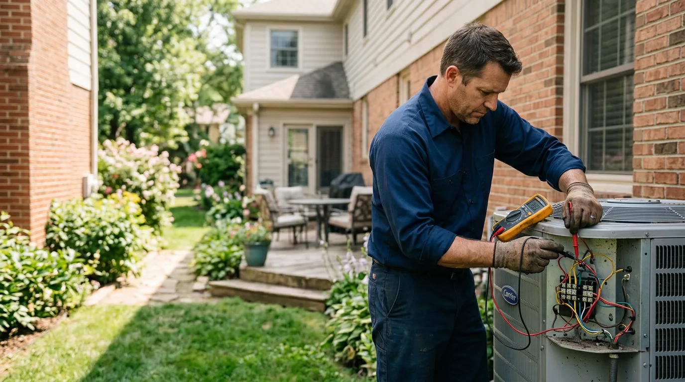 HVAC technician working near Rockland, MI